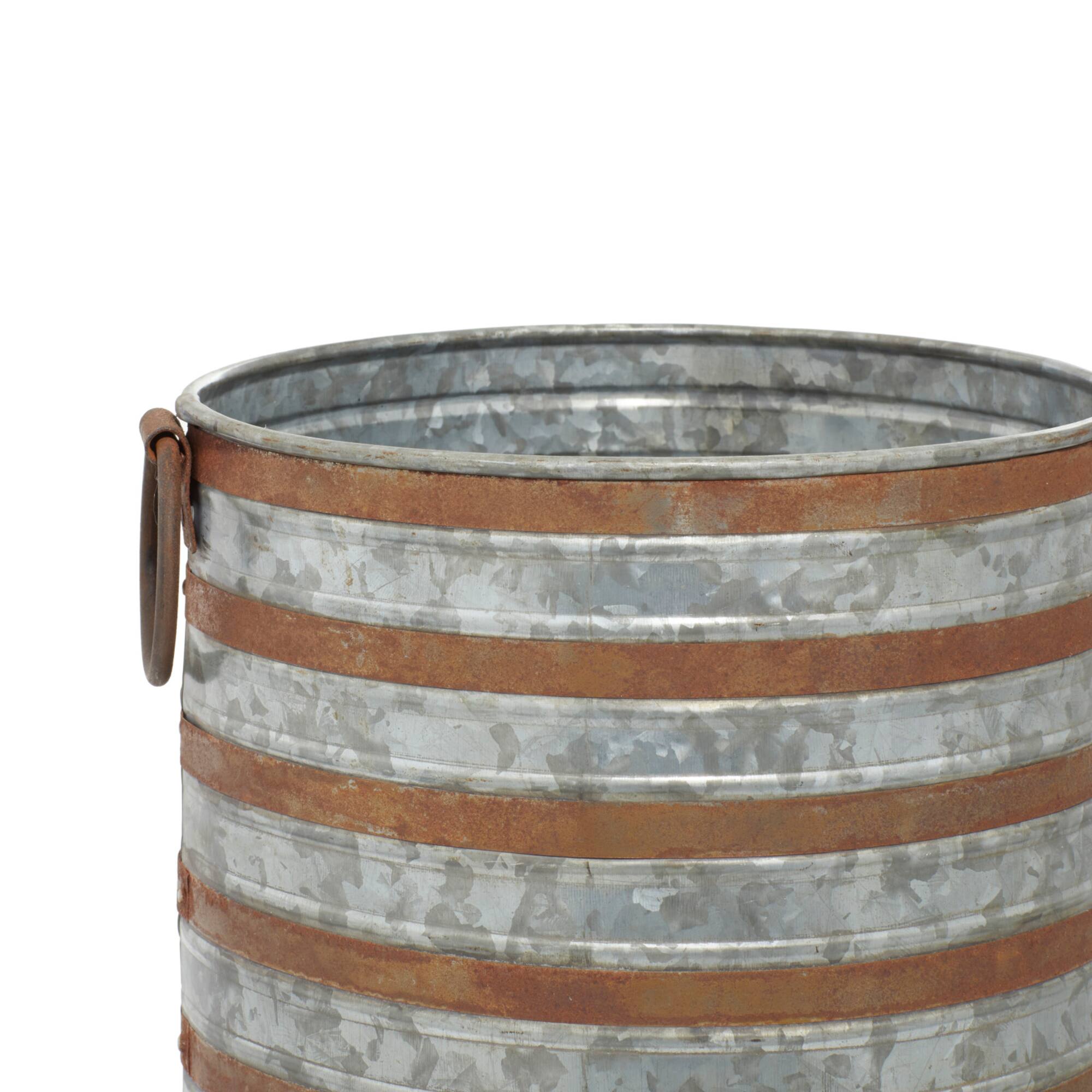 Metallic Farmhouse Planter Set 20" & 16"